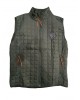 Khaki vest for men with elastic fabric on the back and side pockets VEST