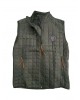 Khaki vest for men with elastic fabric on the back and side pockets VEST