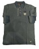 Men's polo shirt with button in raff color, denim look and special prints POLO BUTTON LONG SLEEVE