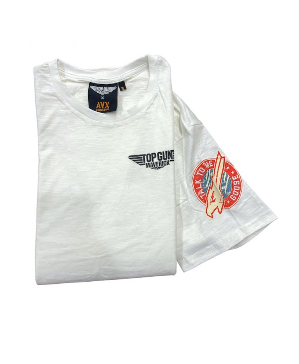 Men's off-white Top Gun t-shirt with "Talk to me Goose" sleeve embroidery T-shirts 