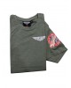 Men's T-shirt in khaki color Top Gun with embroidery on the sleeve "Talk to me Goose" T-shirts 