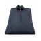 Men's knitted cotton shirt with zip in blue color