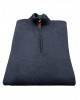 Men's knitted cotton shirt with zip in blue color POLO ZIP LONG SLEEVE