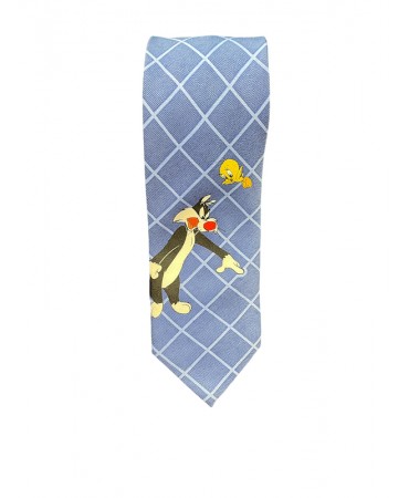 Sylvester the cat and tweety bird cartoon on a tie