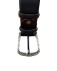 Leather men's belt 3.5cm in black color by Cavallier BELTS