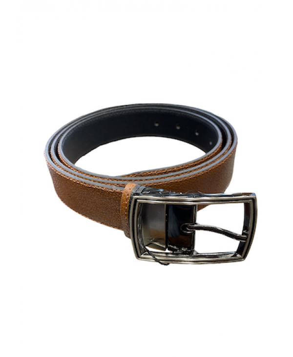 Cavalier men's double sided leather belt black-brown BELTS