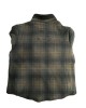 Shacket shirt with fur lining in green check JACKET