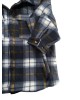 Thick shirt with fur inside shacket in checked blue JACKET