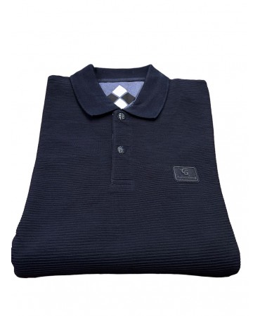 With truck buttons men's blouse in blue color