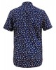 Men's short sleeve blue shirt with colorful surfboards PRINTED SHIRT