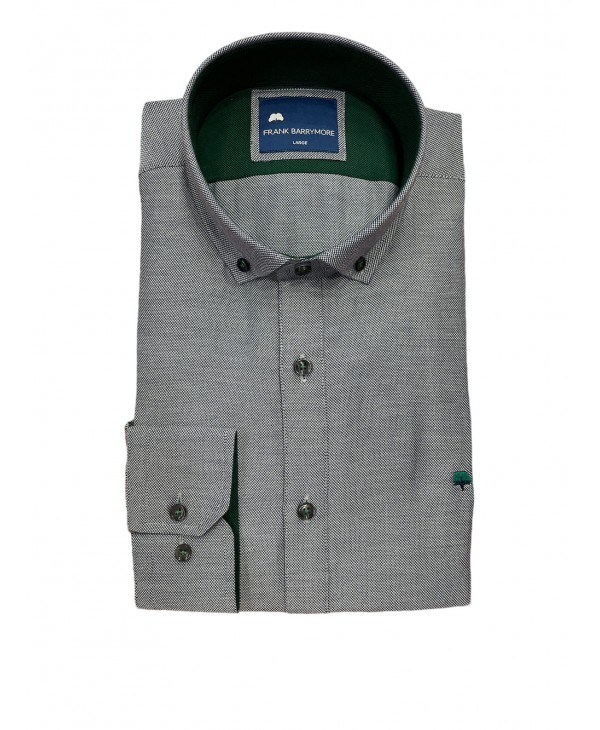 Men's gray shirts with green trim FRANK BARRYMORE SHIRTS