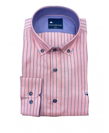 Frank Barrymore Striped Raf Shirt in Pink Base Comfortable Line