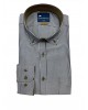 Men's shirt with a white stripe on a raff base and special beige trims FRANK BARRYMORE SHIRTS