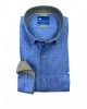 Frank Barrymore shirt with blue miniature design with wooden buttons FRANK BARRYMORE SHIRTS