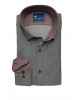 Men's shirt with a small pattern on a gray ruff base and burgundy trim FRANK BARRYMORE SHIRTS
