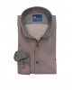 Men's shirt in burgundy micro pattern with raff color on the inside of the collar and cuff FRANK BARRYMORE SHIRTS