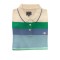 Men's striped polo shirt with green blue ruff and verraman by Forestal