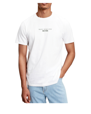 Λευκο t -shirt  με μεγάλη στάμπα στην πλάτη