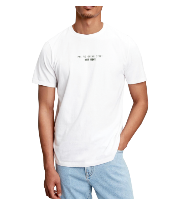 White tshirt with a large print on the back T-shirts 