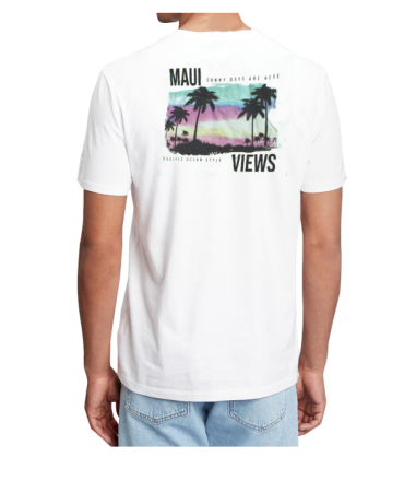 White tshirt with a large print on the back