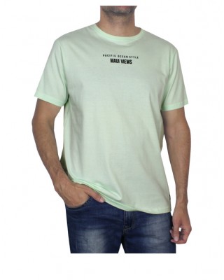 T-shirt in veram color with a large print on the back