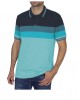 In soft turquoise base men's polo shirt with pocket SHORT SLEEVE POLO 