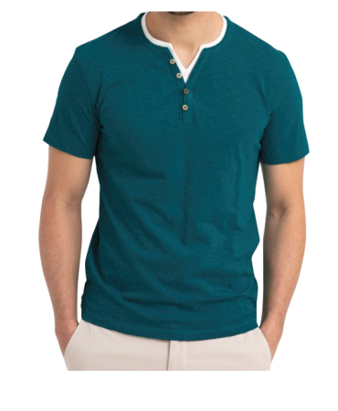 Mao in khaki color t-shirt for men
