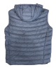 Sleeveless vest in gray color with inside and outside pockets as well as a removable hood VEST