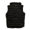 Koyote Jeans sleeveless vest in black with inside and outside pockets and removable hood