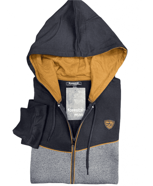 Forestal Hooded Cardigan and Zipper in Black with Gray and Tampa Finishes