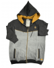 Forestal Hooded Cardigan and Zipper in Black with Gray and Tampa Finishes JACKETS