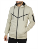 Men's jacket with hood and zipper with special fabric in off-white color JACKETS