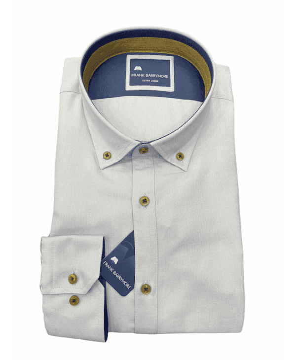 Frank Barrymore Blue shirt with Blue and Beige trim FRANK BARRYMORE SHIRTS