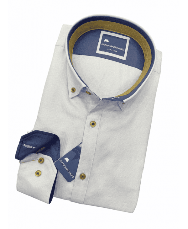 Frank Barrymore Blue shirt with Blue and Beige trim FRANK BARRYMORE SHIRTS