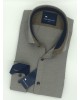 Frank Barrymore shirt in miniature Beige with Blue trim FRANK BARRYMORE SHIRTS