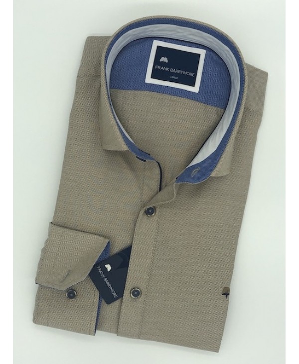 Frank Barrymore Beige shirt with details Blue