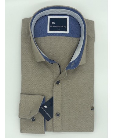 Frank Barrymore Beige shirt with details Blue