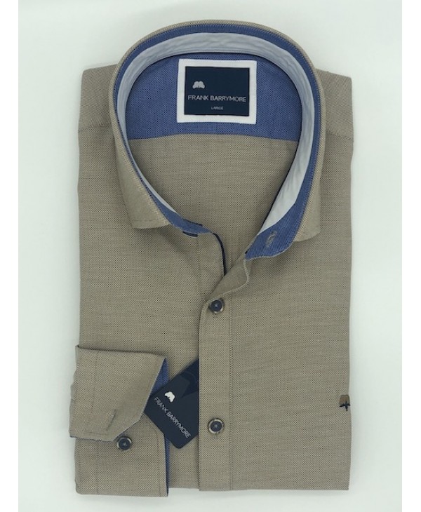 Frank Barrymore Beige shirt with details Blue FRANK BARRYMORE SHIRTS