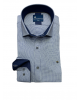 Men's shirt on a white base with a blue small design as well as blue color inside the collar and cuff FRANK BARRYMORE SHIRTS