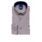 Frank Barrymore men's shirt on a white base with a burgundy small pattern and special two-tone buttons