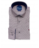 Frank Barrymore men's shirt on a white base with a burgundy small pattern and special two-tone buttons FRANK BARRYMORE SHIRTS