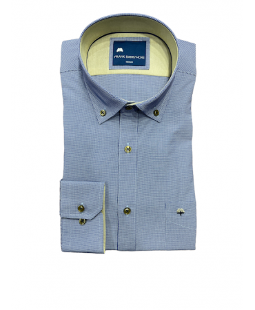 Frank Barrymore men's light blue shirt with button on the collar and pocket