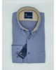 Frank Barrymore Shirt with Micro Design Blue on Blue Base and Beige Finishes FRANK BARRYMORE SHIRTS