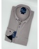 Men's Shirt Frank Barrymore Thin Red with Blue Buttons