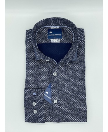  Frank Barrymore Shirt with Miniature White on a Blue Base