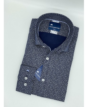  Frank Barrymore Shirt with Miniature White on a Blue Base