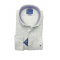 Frank Barrymore shirts in blue and green on a white base and blue on the inside of the collar and cuff