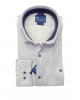 Frank Barrymore shirt on a white base with a blue design and very blue trim FRANK BARRYMORE SHIRTS