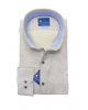 Frank Barrymore shirt on a beige base with a blue pattern and special blue trim FRANK BARRYMORE SHIRTS