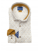 Frank Barrymore shirts with beige and brown palms on a white base FRANK BARRYMORE SHIRTS